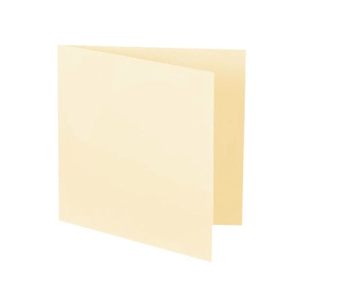 5x5 Cream Creased Card Blanks