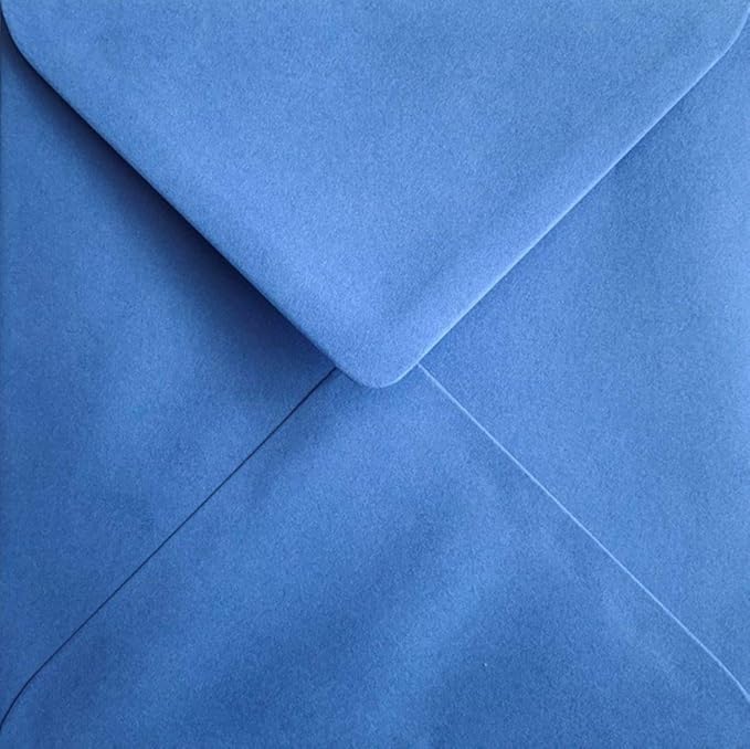 6" x 6" Cornflower Blue Square Greetings Card Envelope