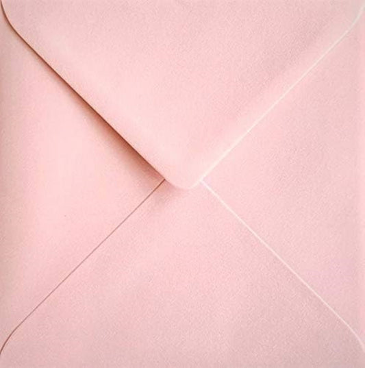 6x6 Pastel Light Pink Square Envelopes 155mm x 155mm