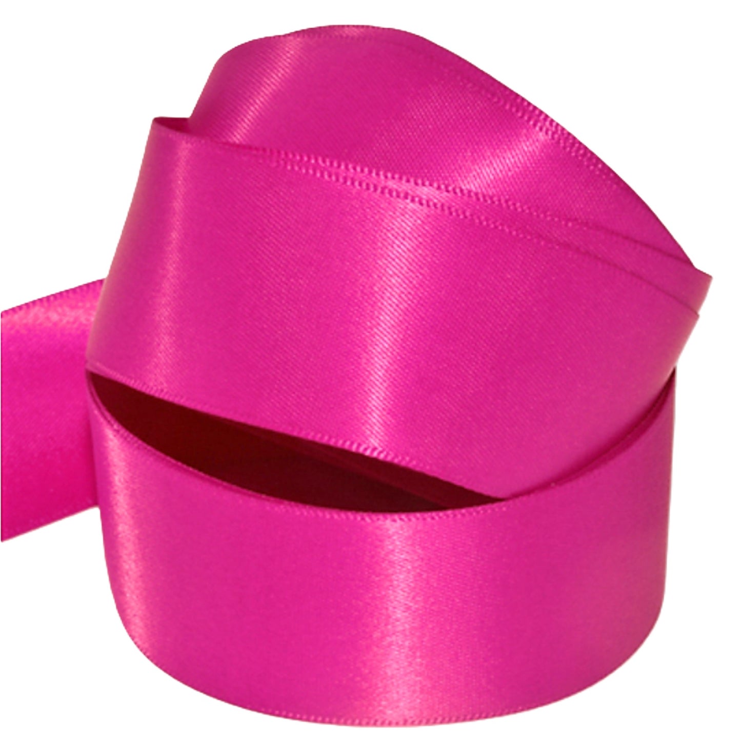 Hot Pink Fuschia Pink Recycled Satin Ribbon 25mm Width