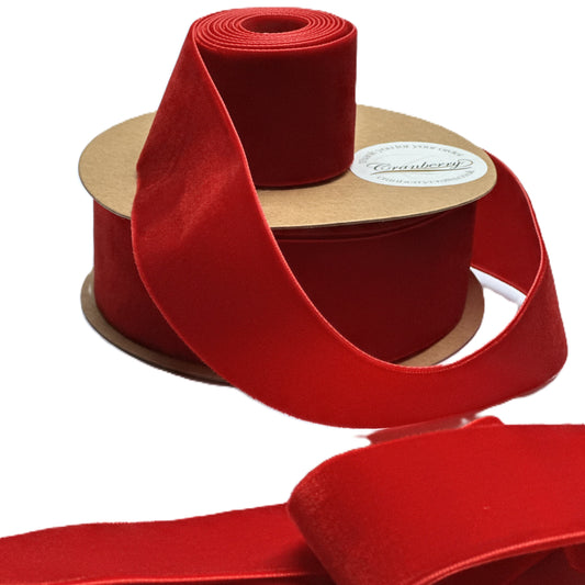 Red Velvet Ribbon 38mm Width