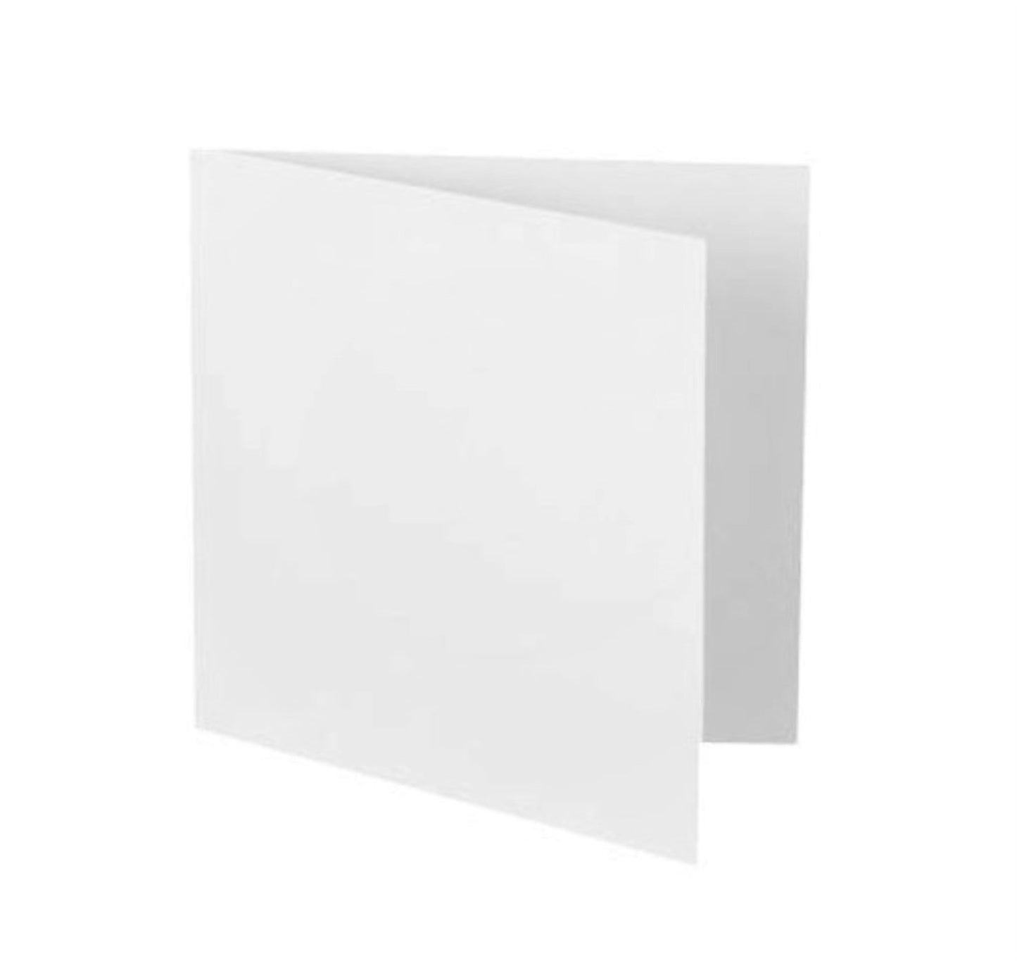 Square White Creased Card Blanks