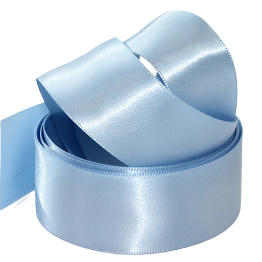 Recycled Light Blue Rbbon 25mm Width Double Faced Satin