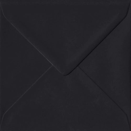 6x6 Black Envelopes Gummed Flap 155mm x 155mm Square