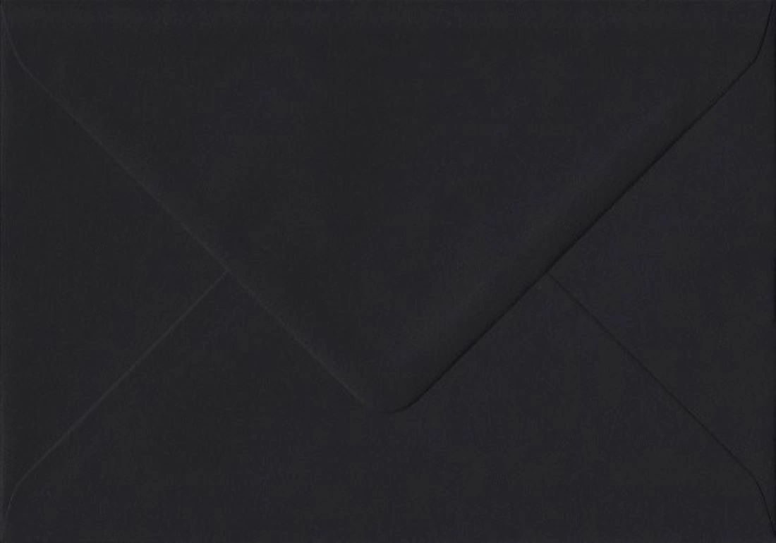 C6 Black Envelope Gummed 114mm x 162mm 100gsm