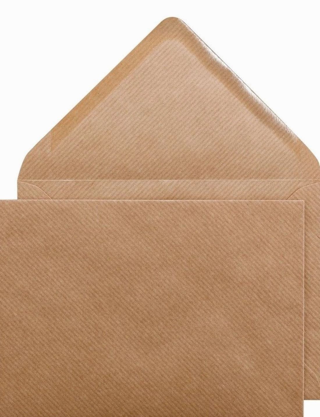 C6 Kraft Ribbed Envelope Recycled Brown Colour