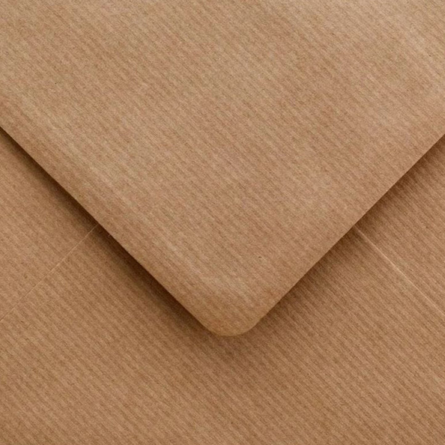 C6 Ribbed Kraft Envelopes Recycled Brown Gummed Diamond Flap 100gsm