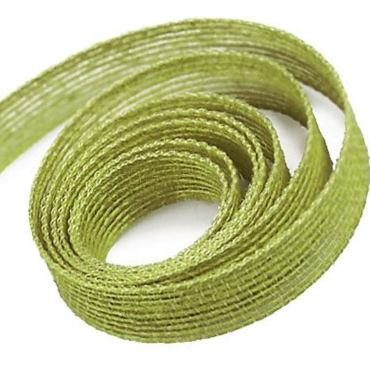 Jute Ribbon 16mm Width Eco Friendly Sage Green Colour