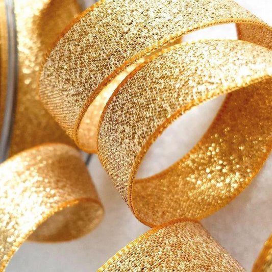 Lamé Luxury Shimmer Dark Gold Ribbon 40mm Width