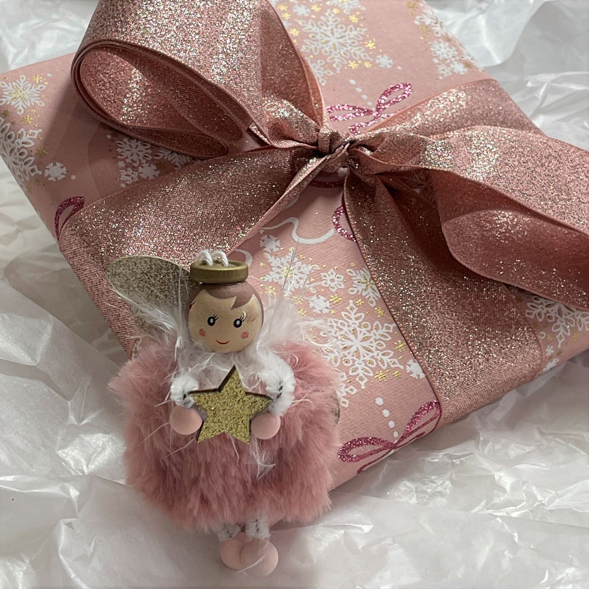 Lamé Luxury Shimmer Rose Gold Coloured Ribbon 40mm Width