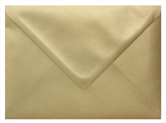 5x7 Gold Envelopes Metallic Pearl 133mm x 184mm Gummed  