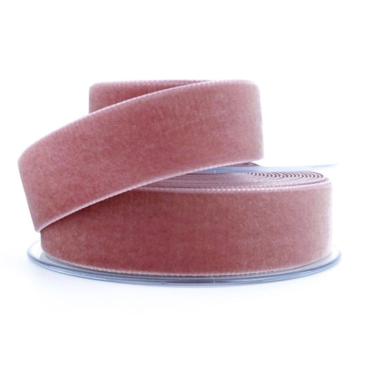 Blush Pink Dusky Pink Velvet Ribbon