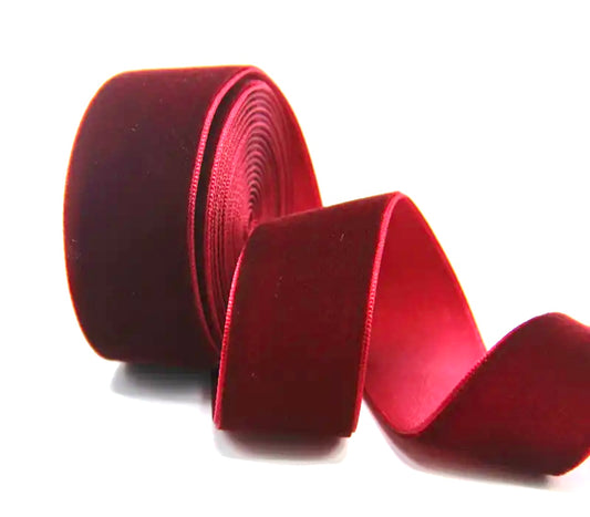 Burgundy Wine Velvet Ribbon