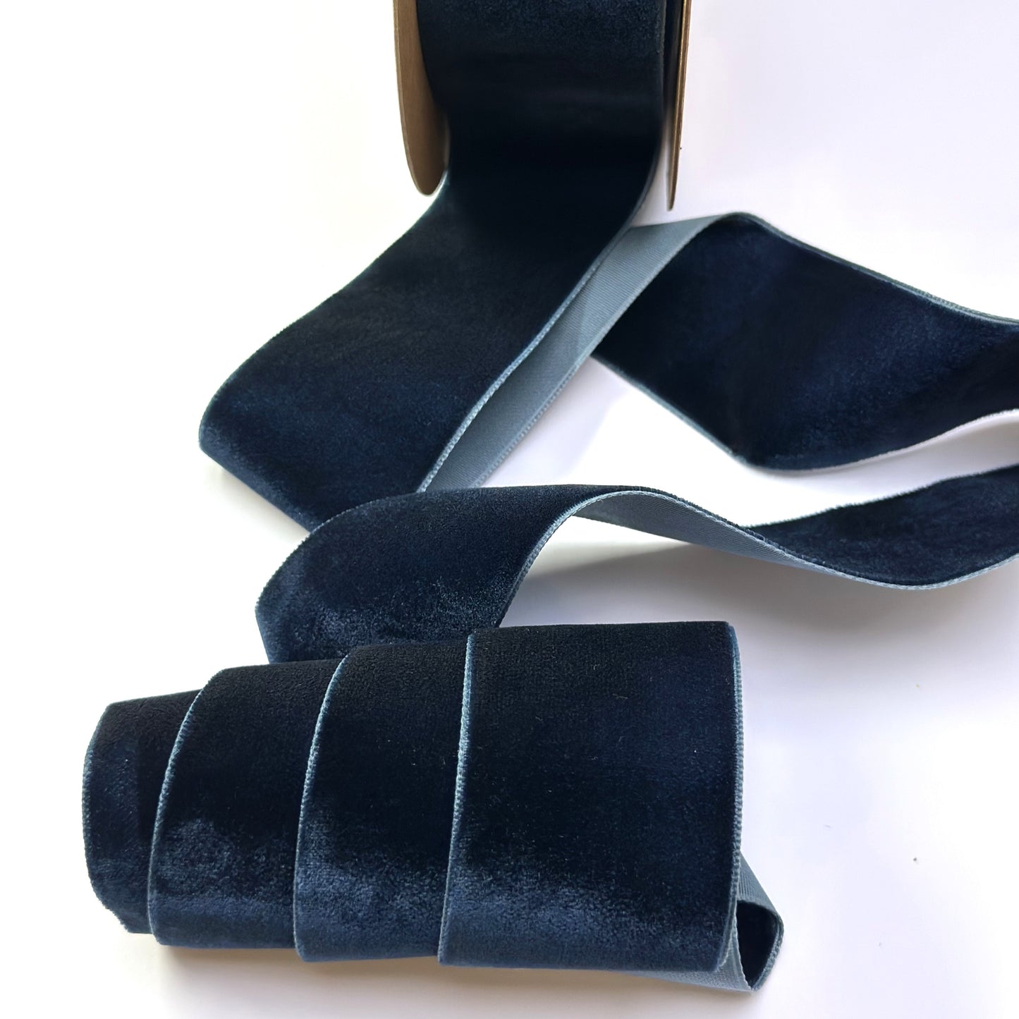 Navy Blue Velvet Ribbon 38mm Wide