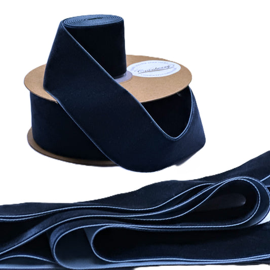 Navy Blue Velvet Ribbon 38mm Width