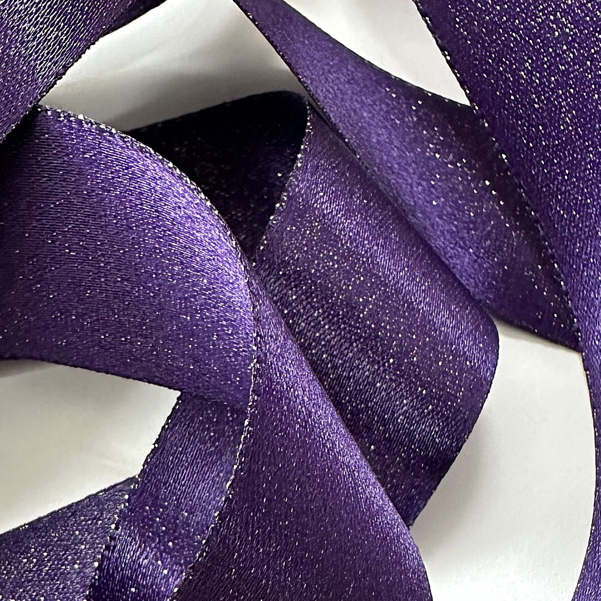 Purple and Gold Glitter Ribbon 