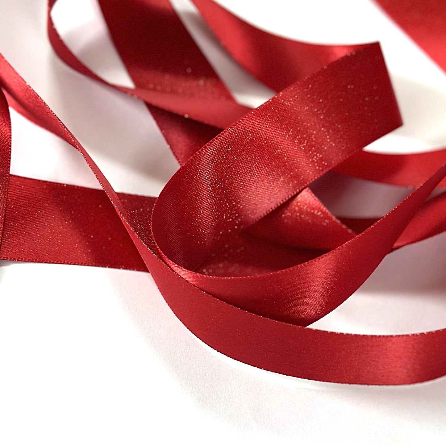 Red and Gold Glitter Ribbon 