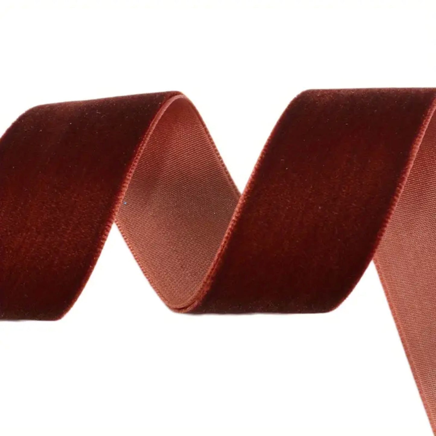 Rust Brown Velvet Ribbon