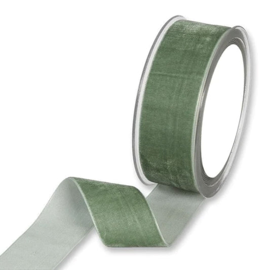 Sage Green Velvet Ribbon