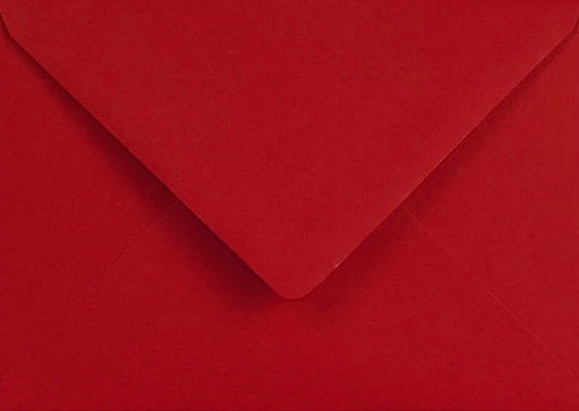 5x7 Deep Red Coloured Matt Envelopes 133mm x 184mm Gummed Flap 100gsm