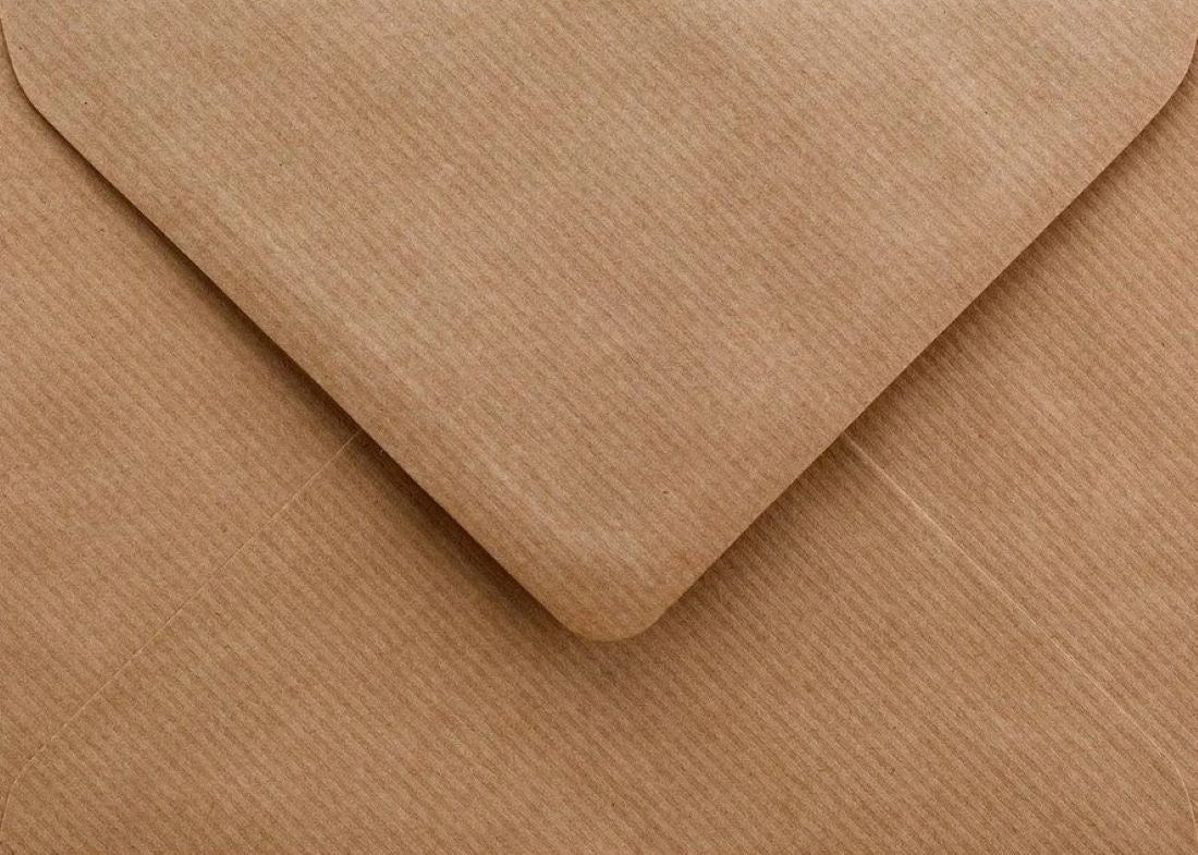 C5 Ribbed Brown Envelopes Recycled Gummed 162mm x 229mm